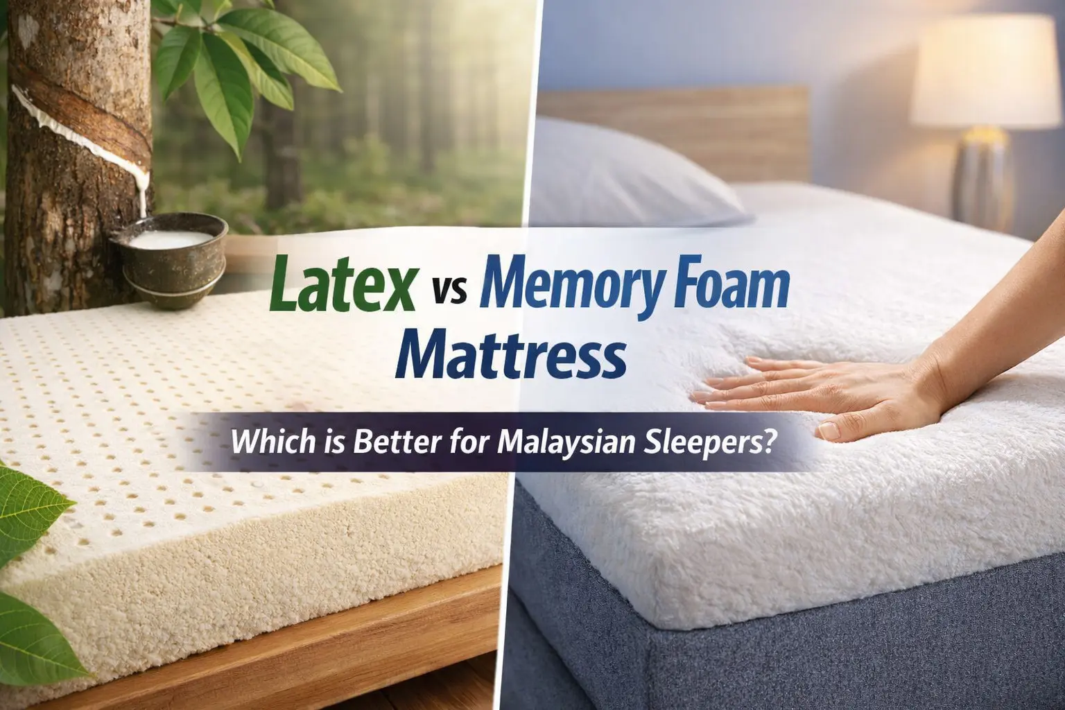 Comparison of latex mattress vs memory foam mattress to help choose the best mattress in Malaysia